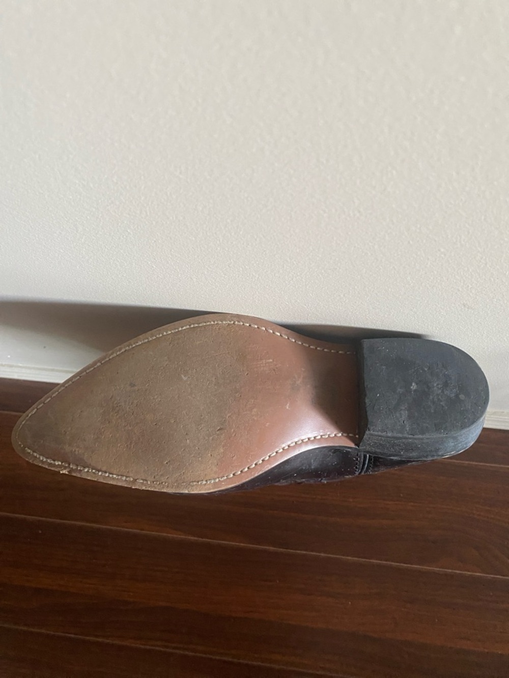 Rare Vintage Thunderbird Black Leather Western Cowboy Boots with Gold Stitching - Picture 5 of 9